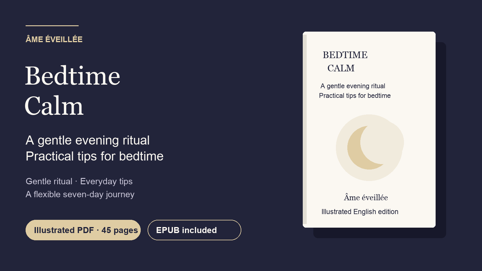 Bedtime Calm — couverture de l’édition anglaise.